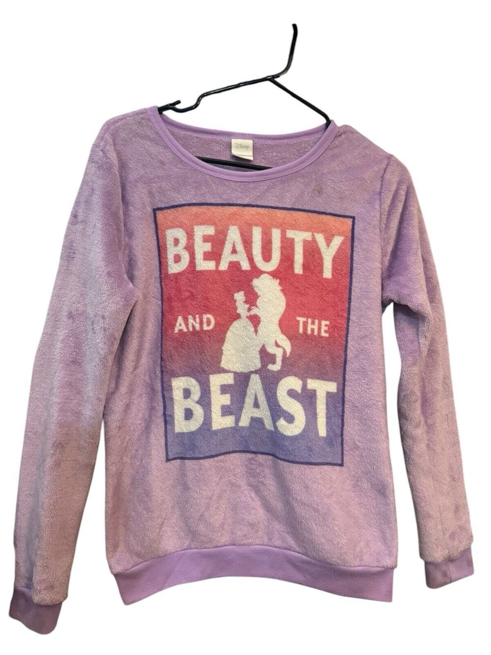 Beauty & The Beast Juniors Sweatshirt Fleece Plush Sublimated Box Image Medium